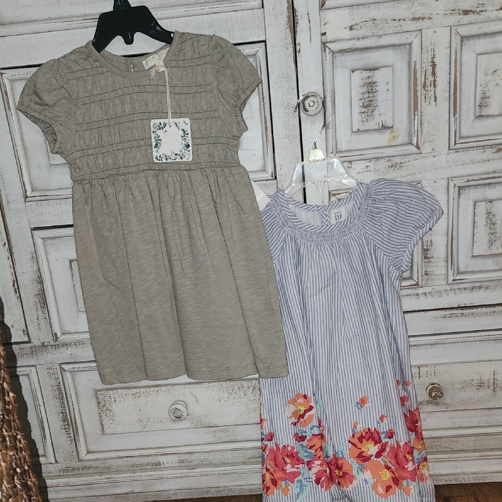 Chelsea & Violet Gray and Blue Kids Dresses
